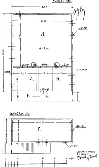 План синагоги на 1-й Пукшанской улице, 1920 год. ГАВО, ф. 1011, оп. 1, д. 41, с. 129