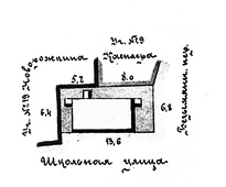 План синагоги на Школьной улице, 7. ГАВО, ф. 1016, оп.1, д. 8, с. 51