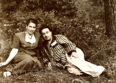 Лев Литвинов с женой Эммой Дрейзиной (1951).