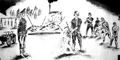 'Жертвы гетто'. Рисунок Юрия Невмержицкого. 10 класс, г. Ельск, Гомельская область