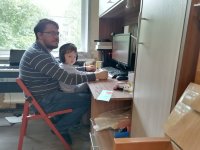 Константин Левенштейн  с сыном Аароном.