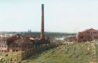 Еврейское кладбище в районе улицы Лучесской (пр. Черняховского). 1941 год. Из фондов ВОКМ.   Колоризация.