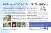 Стенд у здания Воложинской ешивы.