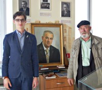 Натан Шамсудинов и Борис Квятковский в Музее евреев Гродно.