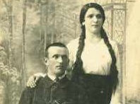 Бася с братом Хононом (возможно). Лиозно. 13 сентября 1917 г. Басе 22 года.