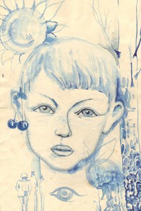 Рисунок Владимира Райберга «Игорь с подсолнухами».