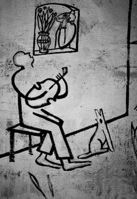 Обложка новой книги Зиси Вейцмана «А фрейлэхэр рэгн» («Весёлый дождь»), художник Моше Гимейн, Тель-Авив, 2016 г.