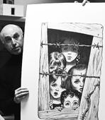 Юрий Крупенков и его работа из серии «Дети Холокоста».