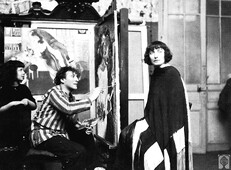 Марк, Белла и Ида Шагал в мастерской. Париж. 1925 г.