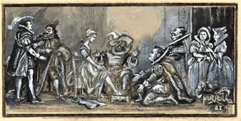 Яков Телишевский. Иллюстрация к Мещанам, пьесе М. Горького.