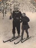 Самуил Френкель с дочкой Галей, 50-ые годы.