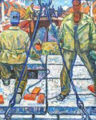 Островский А.С. Теплотрасса (вариант). 1978. Х.м. 129,5х82. БХМ