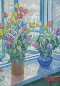 Островский А.С. Окно. 1979. Х.м. 91х66. Соб.семьи