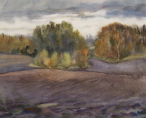 Леонид Марченко. Перед грозой. 1992 г. Акварель. БХМ