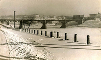 Витебск, Западная Двина, мост через реку, 1950-е гг.