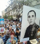 На параде в честь Дня Победы в Хайфе.