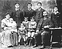 Самуэль (Шимон) Тобиас из Остроленьки, брат моего прадедушки Гирша, с семьей в Америке.