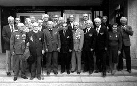 Ветераны спорта Могилевщины — участники Великой Отечественной войны (И.Каган в центре в первом ряду).
