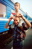 Семён Френкель с внуком.