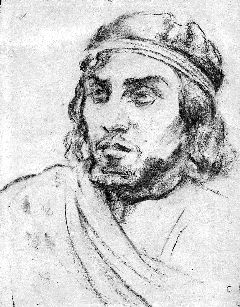 Матвей Березкин в роли Бар-Кохбы. Худ. Семен Герштейн. 1943 г.