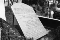 Мемориальная плита у памятника на Бронной горе.